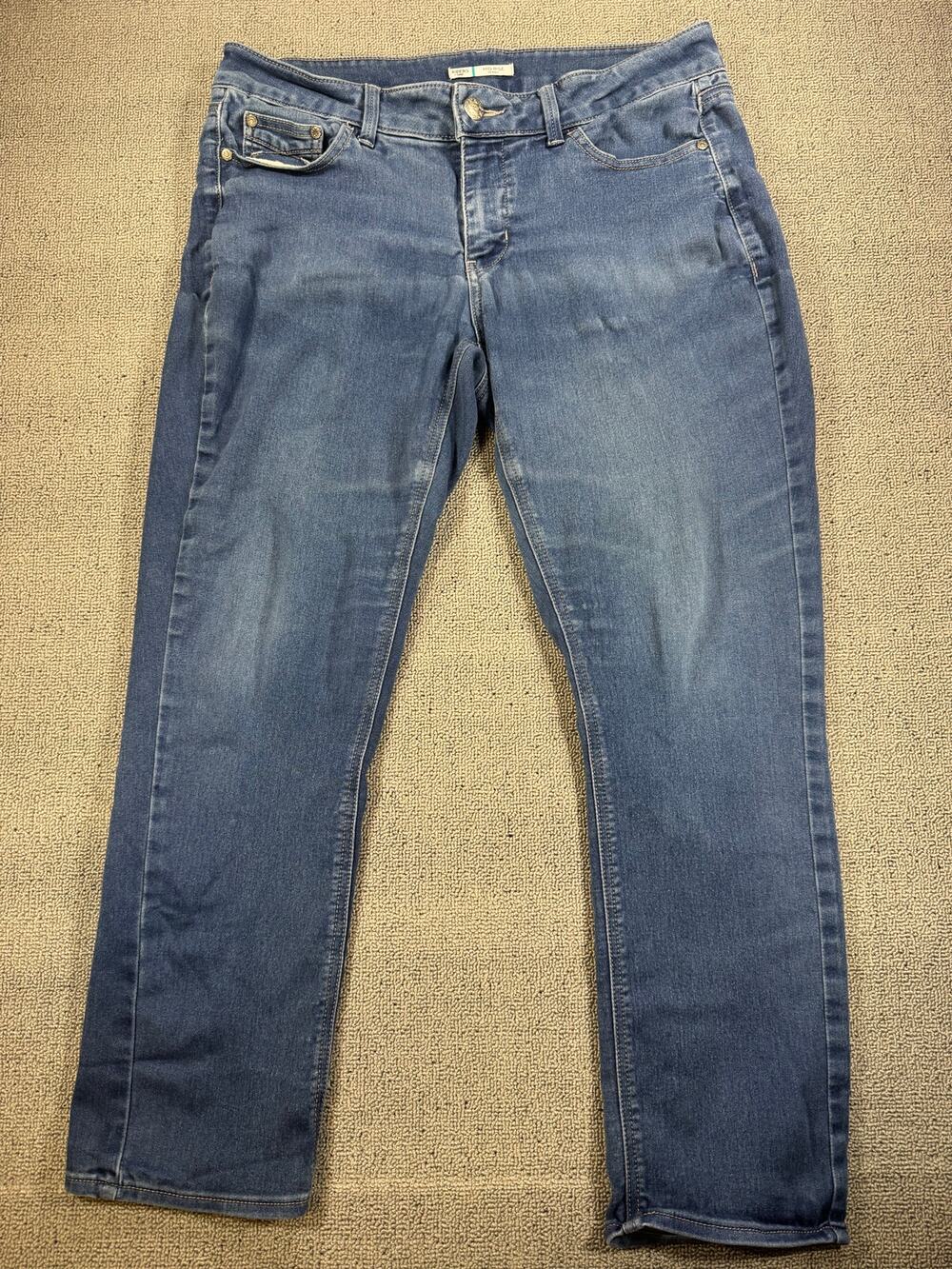Riders by Lee Women's Mid Rise Skinny Jeans Blue Denim W29 W30 Stretch